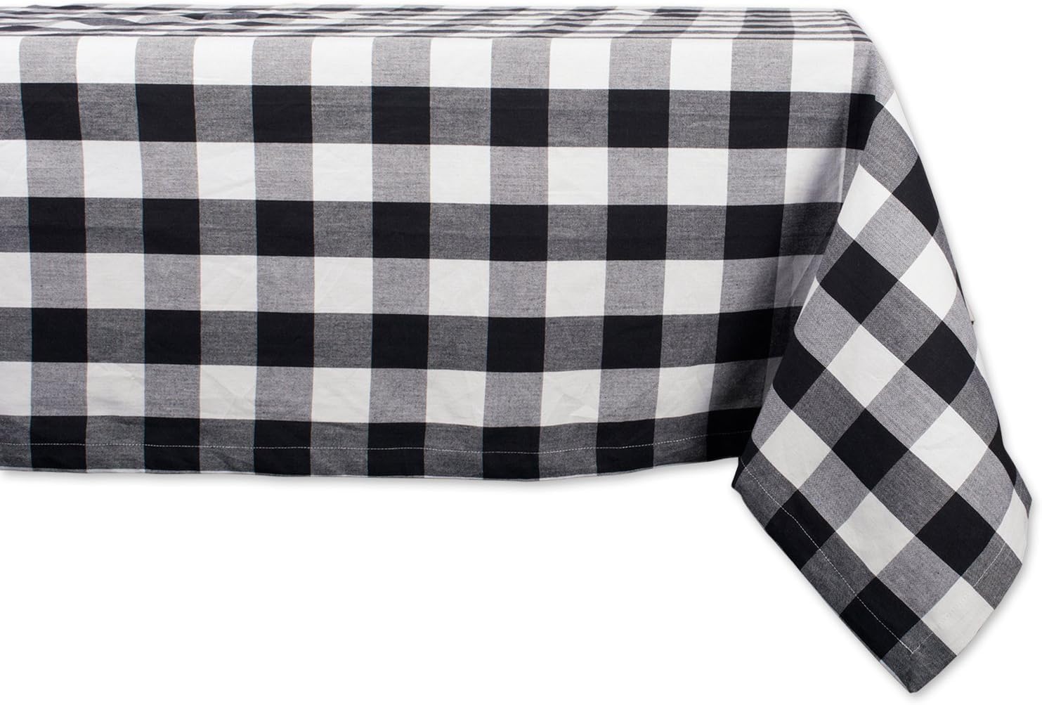 DII Buffalo Check Collection, Classic Farmhouse Tablecloth, Tablecloth, 60x120, Black & White — image 1