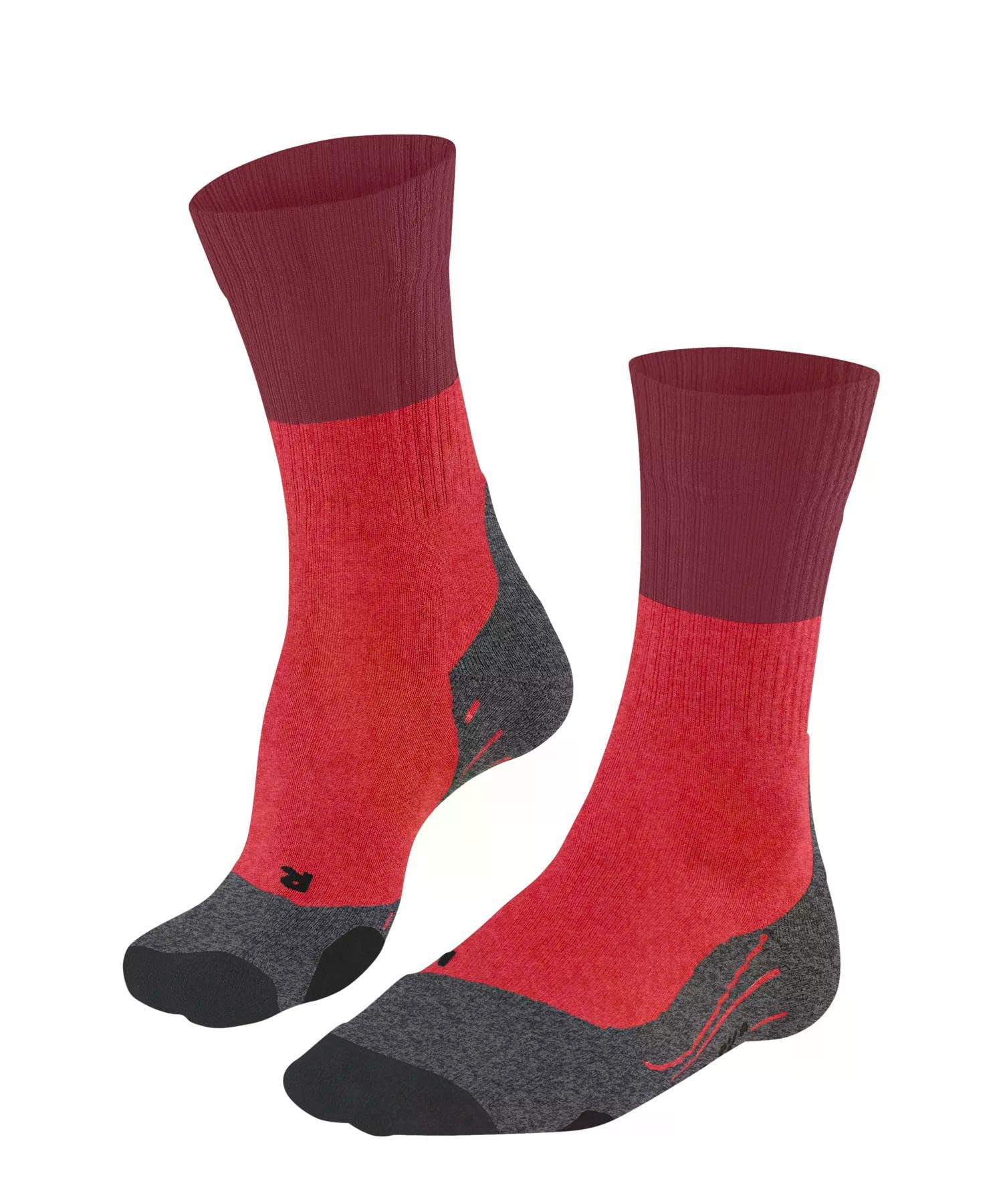 FALKE Herren Wandersocken TK2 Explore M So Wolle Funktionsmaterial antiblasen dick 1 Paar, Rot Big Red 8178, 42-43