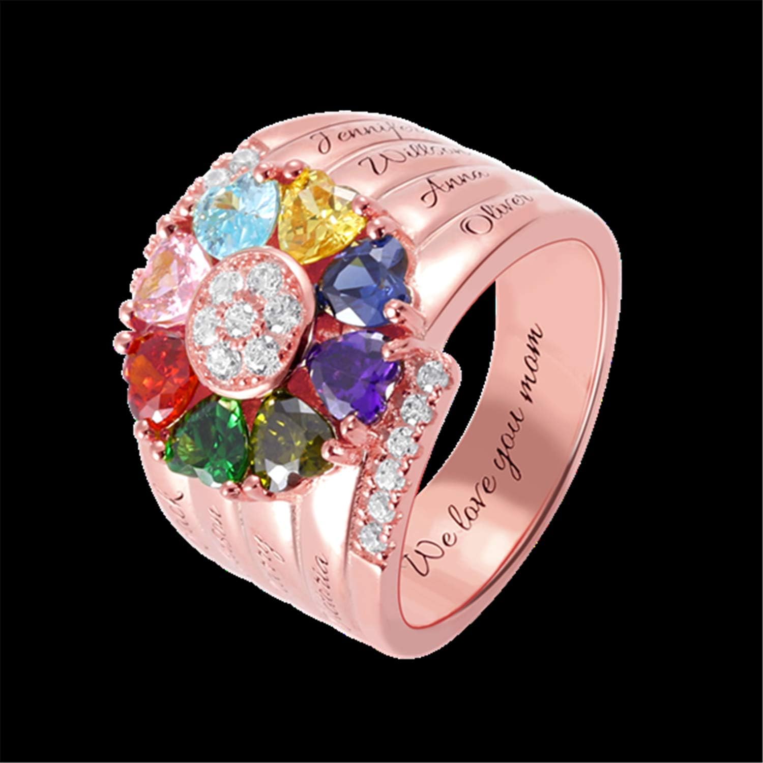 mothers rings and necklaces