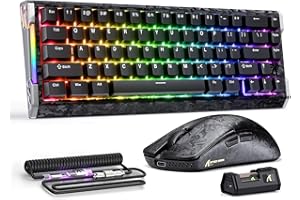 ATTACK SHARK R68 HE&R11 Ultra Carbon Fiber Gaming Keyboard and Mouse Combo,8KHz Rapid Trigger Wired Keyboard,0.005mm RT Accur