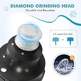 ETENTOUS Dog Nail Grinder Silent LED Light 2 Speed Pet Trimmer Black view 2