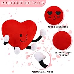 Syhood 4 Pcs Heart Stuffed Plush for Valentine's