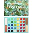 docolor Eyeshadow Palette Shimmer Matte Highly Pigmented Eye Shadow Natural Warm Glitter Long Lasting Waterproof, Professional Contour & Highlight Powder Tropical Makeup Palette (34 Color)