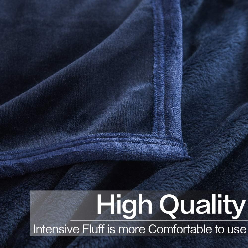 LIANLAM King Size Fleece Blanket Lightweight Super Soft and All Season Warm Fuzzy Plush Cozy Luxury Bed Blankets Microfiber (Royal Blue, 104"x90"): Home & Kitchen