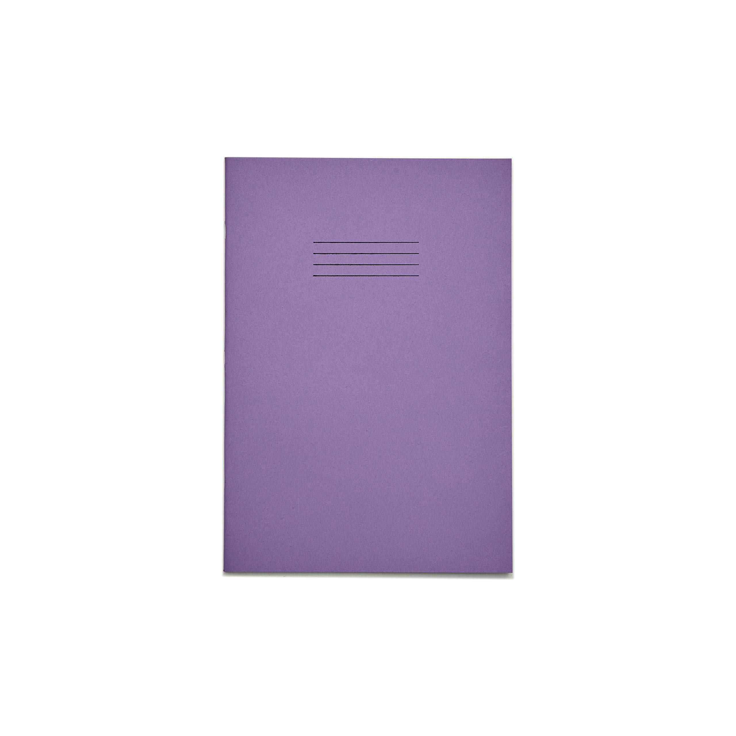 Rhino Stationery Exercise Book | A4 | 80 Page | 10mm Squared Exercise Book | Purple | Learning Resources | School Books | Pack of 1