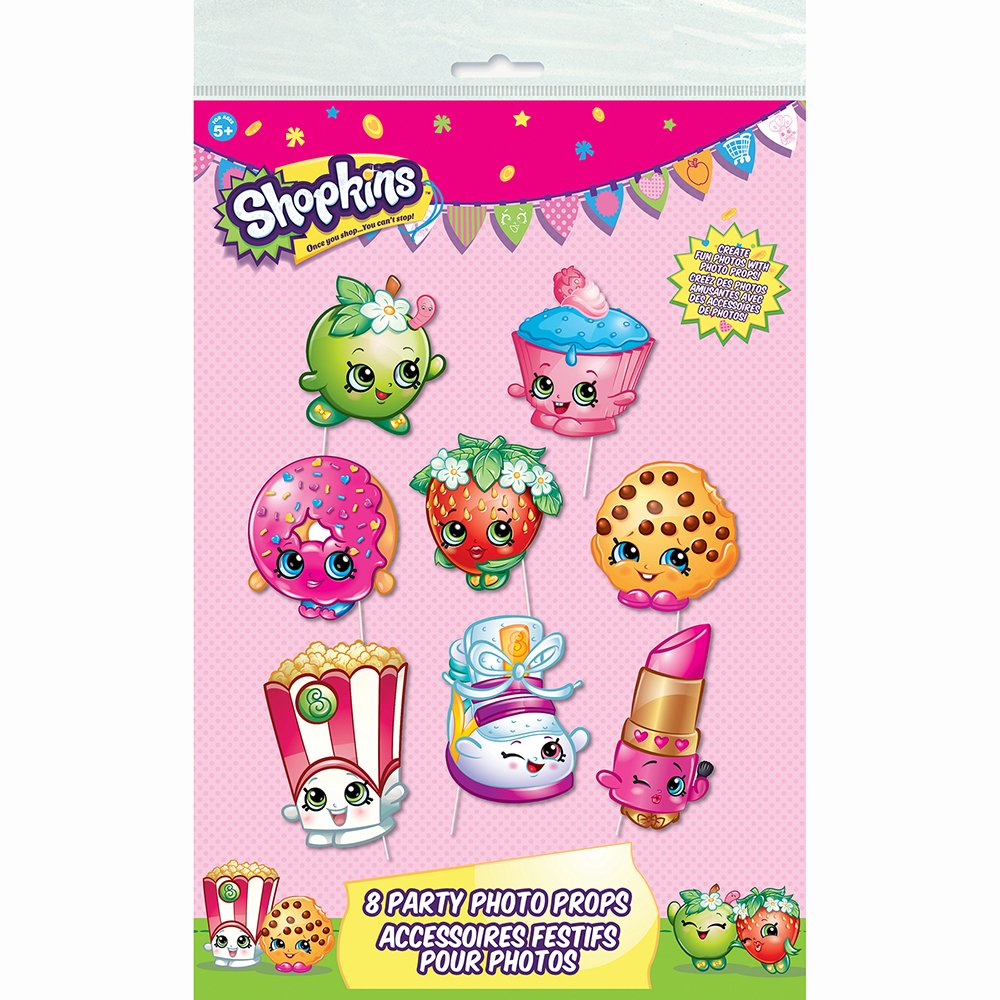 Unique Shopkins Photo Booth Props (8 Piece)