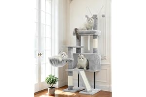Gitelsnour Cat Tree, Cat Tower for Indoor Cats with Scratching Post for Small Cats and Kittens, Cat House with Removable Top 