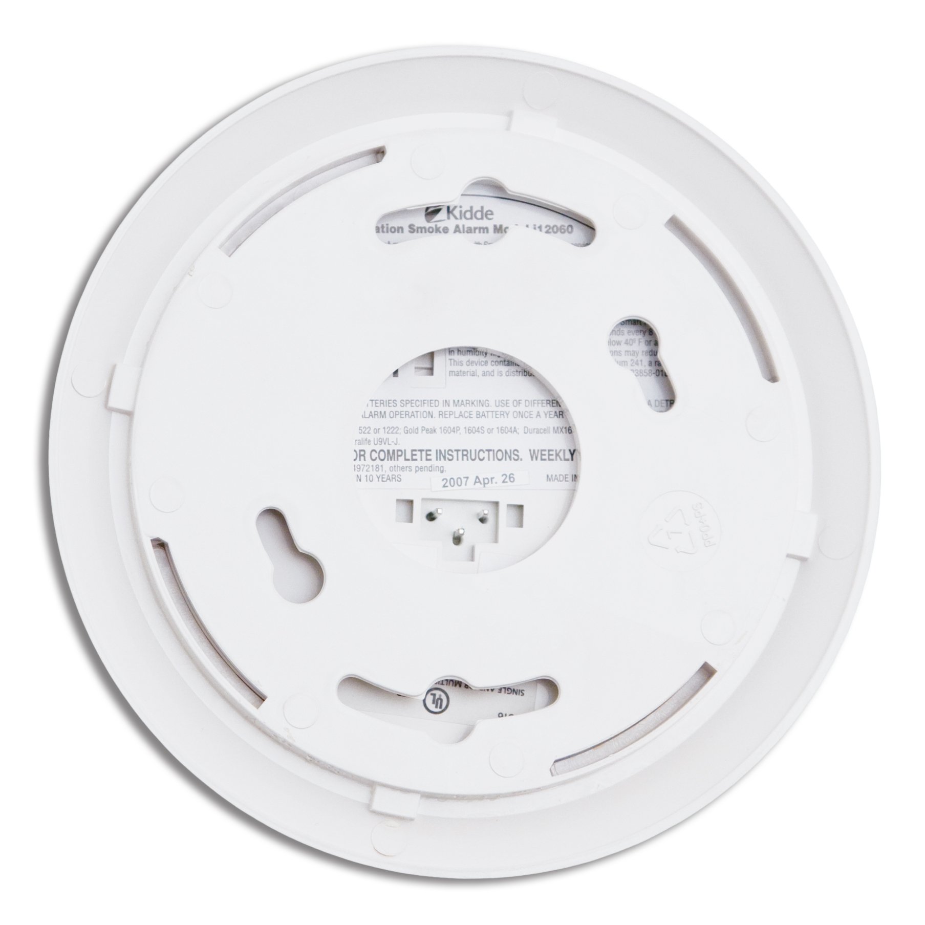 Kidde i12060 Hardwire with Front Load Battery Backup Smoke Alarm
