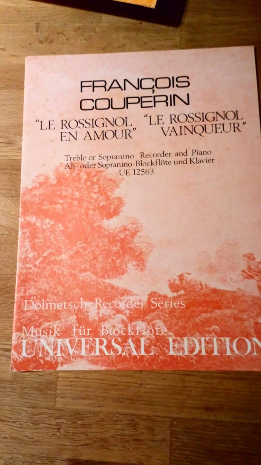 Le Rossignol en amour: sopranoino- or treble recorder and piano.