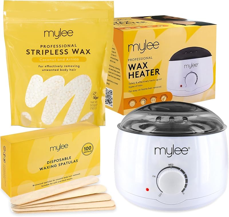 Mylee Professional Waxing Kit with Electric Pot, 500g Italian Hard Wax Beads