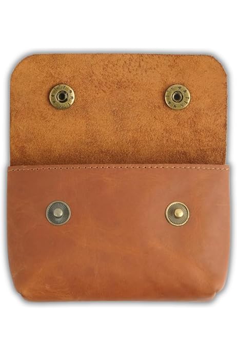 Leather Coin Pouch Change Holder Mini Pocket Wallet For Men (Vintage