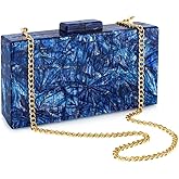 Gets Acrylic Clutch Purses for Women with Marbling Purses and Handbags Elegant Banquet Evening Crossbody Bag