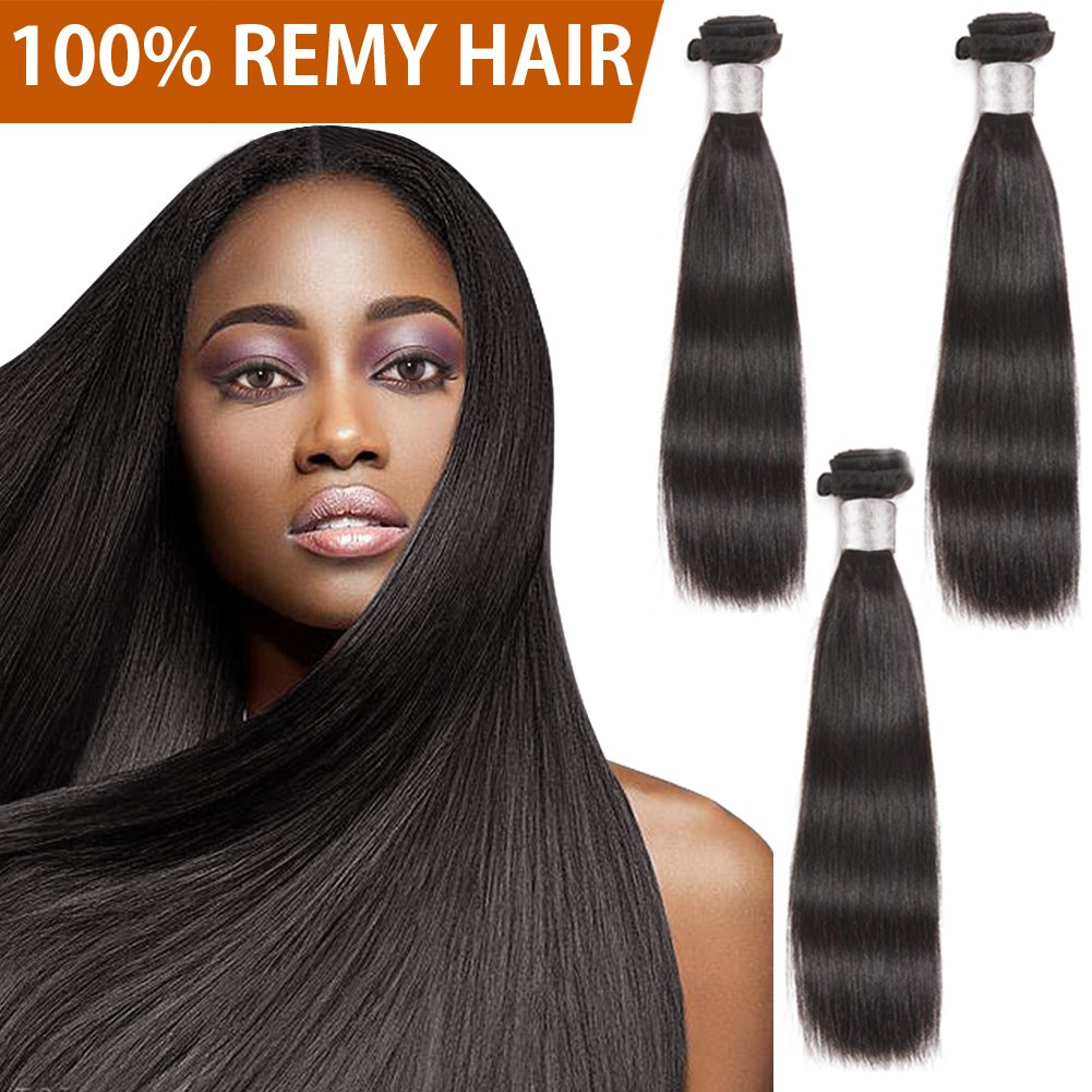Fashion Idol 3 Remy Straight Hair Bundles Natural Color 14 16