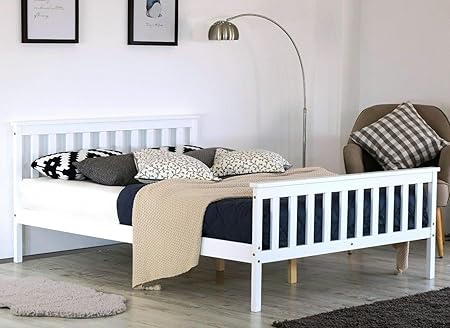kids white double bed