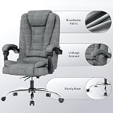 naspaluro Executive Office Chair High Back Ergonomic Tilt Fabric Dark Grey view 6