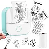 Memoking Sticker Printer - Mini Thermal Printer, T02 Sticker Maker Machine, Portable Bluetooth Pocket Phone Printer for Anato