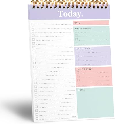 Sweetzer & Orange S&O Daily Planner Notepad Mauve 52 Page Undated Organizer