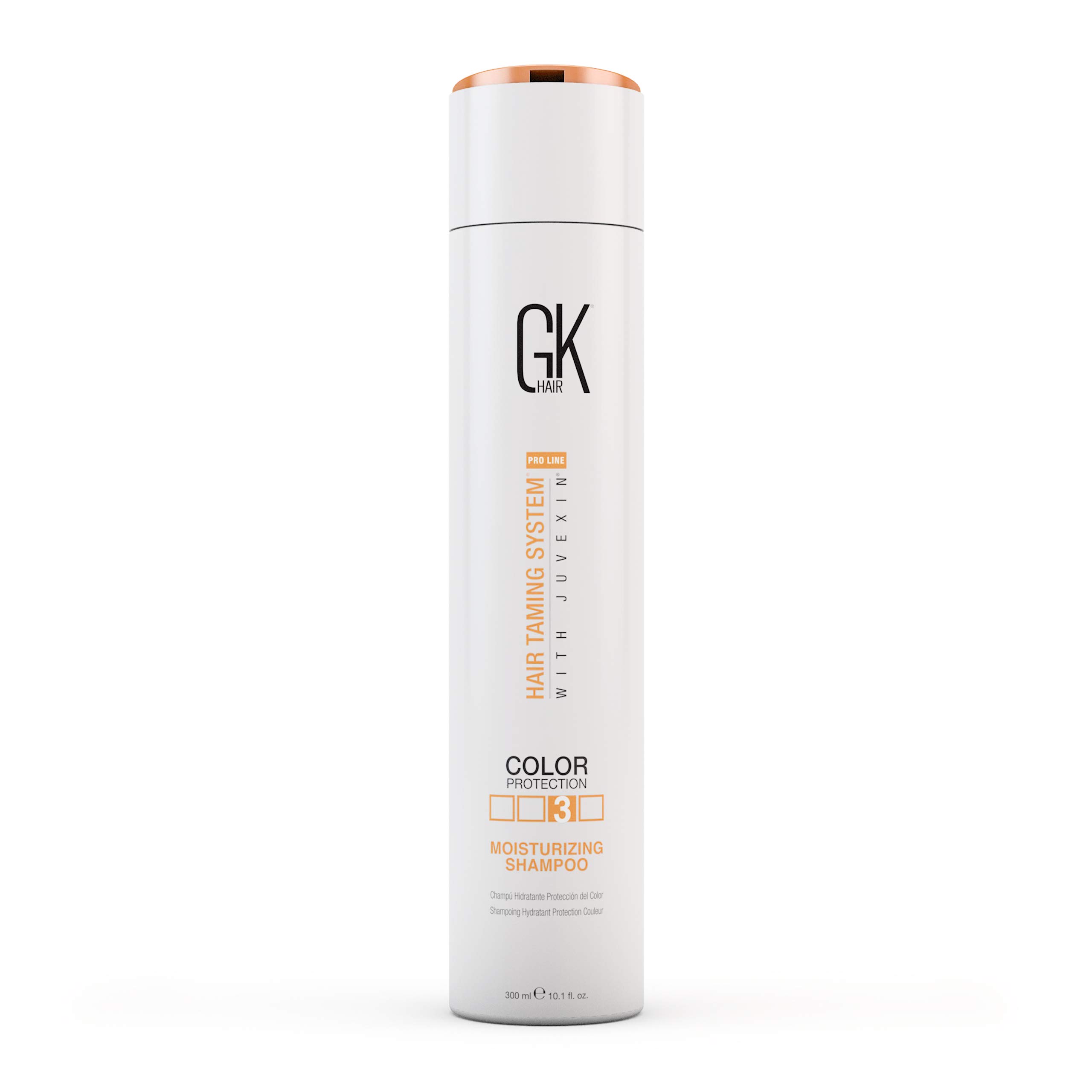 GK HAIR Global Keratin Moisturizing Shampoo (300ml/10.1 Fl Oz) for Color Treated Dry Damaged Curly Frizzy Hair - Paraben Sulfate Free for Men and Women