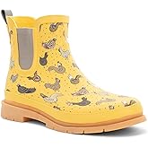 Western Chief Women's Waterproof Chelsea Ankle Rain Boot with Elastic Gore and Rubber Lug Outsole – Stylish and Functional for Rainy Days