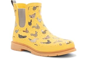 Western Chief Women's Waterproof Chelsea Ankle Rain Boot with Elastic Gore and Rubber Lug Outsole – Stylish and Functional for Rainy Days