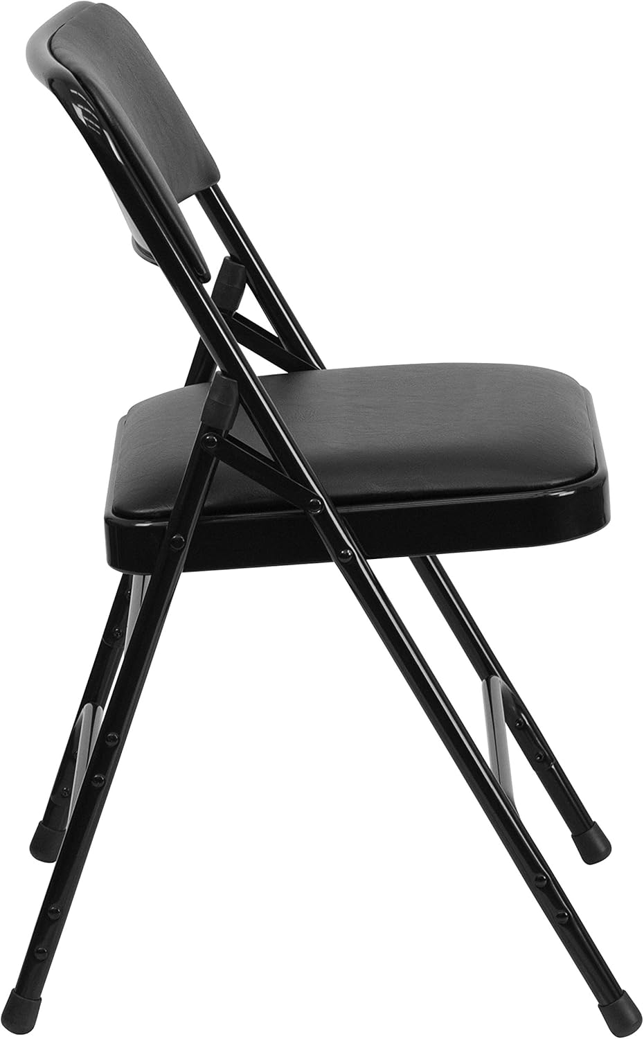 Flash Furniture HERCULES Series Metal Folding Chairs with Padded Seats | Set of 2 Black Metal Folding Chairs: Furniture & Decor