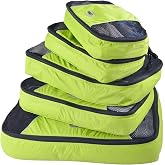 GOX Ultra Light 5 piece Packing Cubes Travel Luggage Organizer 1 Large 2 Medium 2 Small