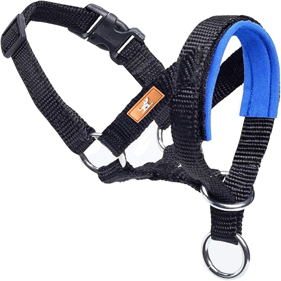 Dog Head Collar with Padded Fabric, Head Harness Stops Dog