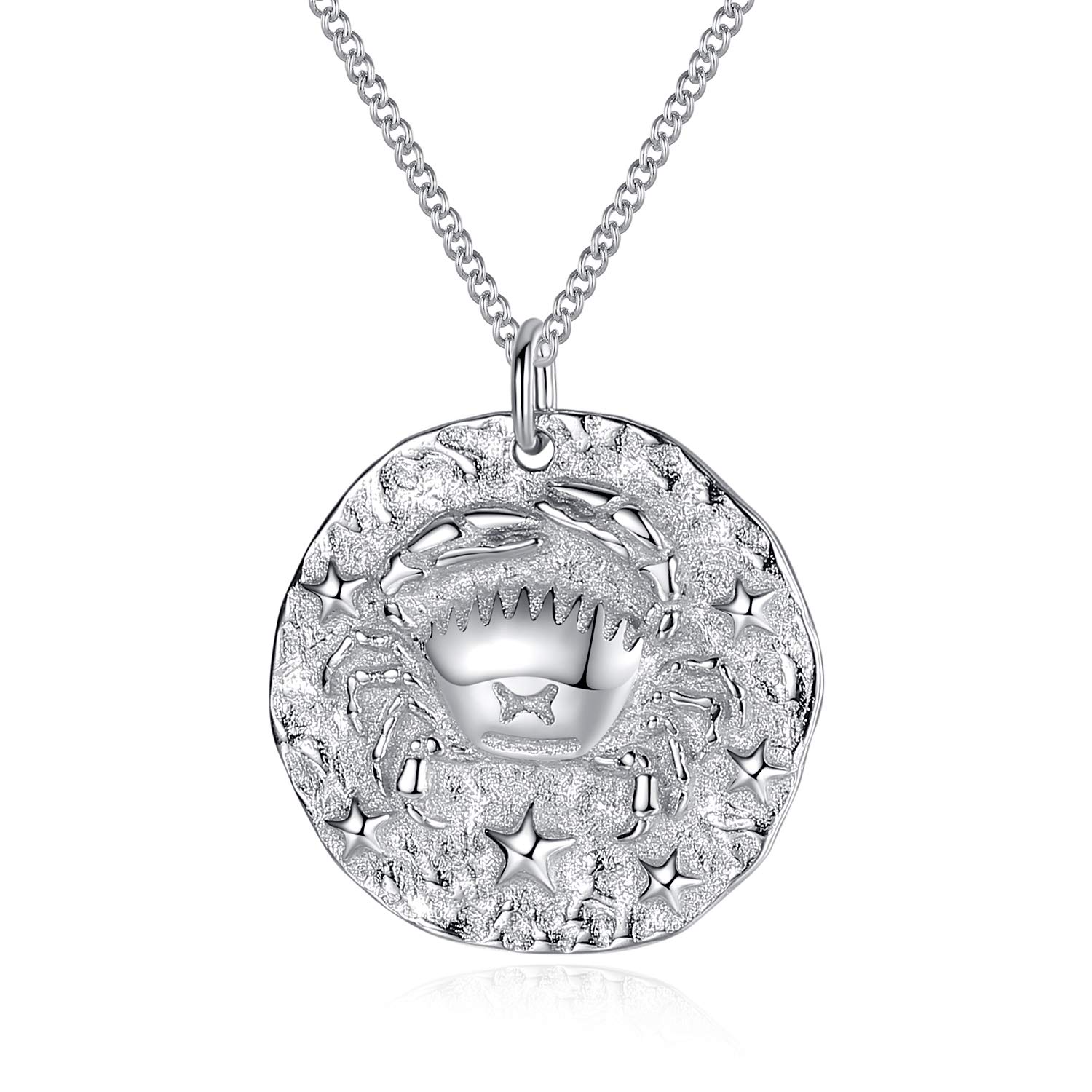 VIKI LYNN Women Girls 925 Sterling Silver Cancer Zodiac Star Sign Necklace