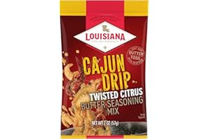 LOUISIANA FISH FRY PRODUCTS Louisiana Fish Fry Cajun Drip Twisted Citrus Butter Seasoning Mix - Seasoned Butter Sauce for Seafood - 2 oz. Bag (Pack of 1) - Just Add Butter and Toss with Seafood - Add a Burst of Flavor to Your Boiled Seafood with Cajun Drip