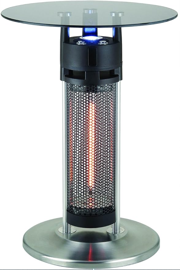 EnerG+ Freestanding Outdoor Electric Patio Heater with LED Light and