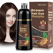 500ML Hair Dye Shampoo 3 in 1 for Grey Hair Coverage, Instant Hair