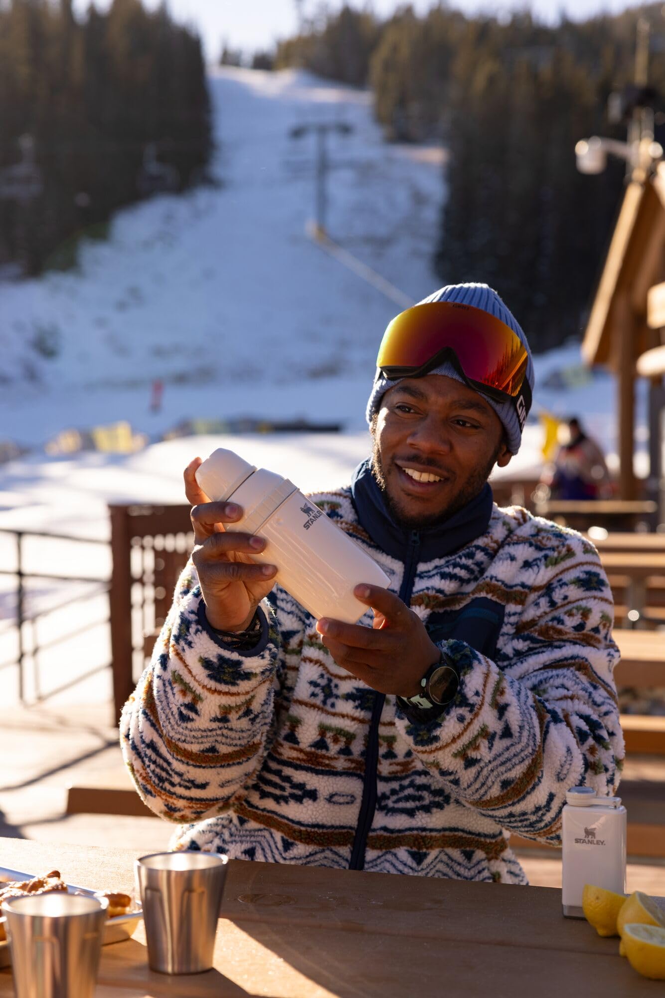 Stanley Happy Hour Cocktail Shaker Set 20 oz | Bartender Kit for Camping and Travel | Cocktail Drink Mixing Set with 2 Cups | Insulated Stainless Steel | BPA-Free | Stainless Steel