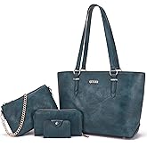 Qiyuer Women Purses Handbags Wallet Sets Shoulder Bags Top Handle Satchel Tote Purse Work Bag Set With Matching Wallet 3pcs