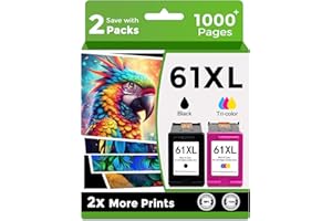SKYINK 61XL Ink Cartridge Replacement for HP 61 XL(Black Color Combo Pack) for HP61 HP61XL for 4500 5530 4630 2540 4502 2542 4635 5535 4501 3050 2541 3510 2514 3512 1000 1010 1510 Printers