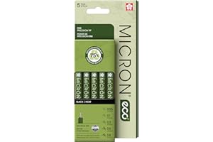 Sakura Pigma Micron ECO Fineliner - Fineliner Pen Set for Fine Detail Work, Sketching & Illustration - Archival Ink - Precisi