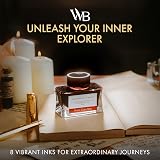 Wordsworth & Black Fountain Pen Ink Bottle 50 ml Poppy Corn Red Premium view 2