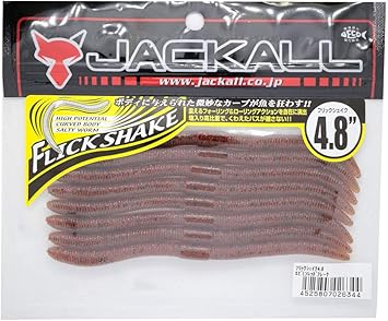 Amazon Jackall ジャッカル ワーム フリックシェイク 4 8インチ エビミソレッドフレーク Jackall ルアー