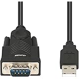 USB to Serial Adapter, USB to RS-232 Male (9-pin) DB9 Serial Cable, Prolific Chipset, Windows 10/8.1/8/7, Mac OS X 10.6 and Above, 24 inch length