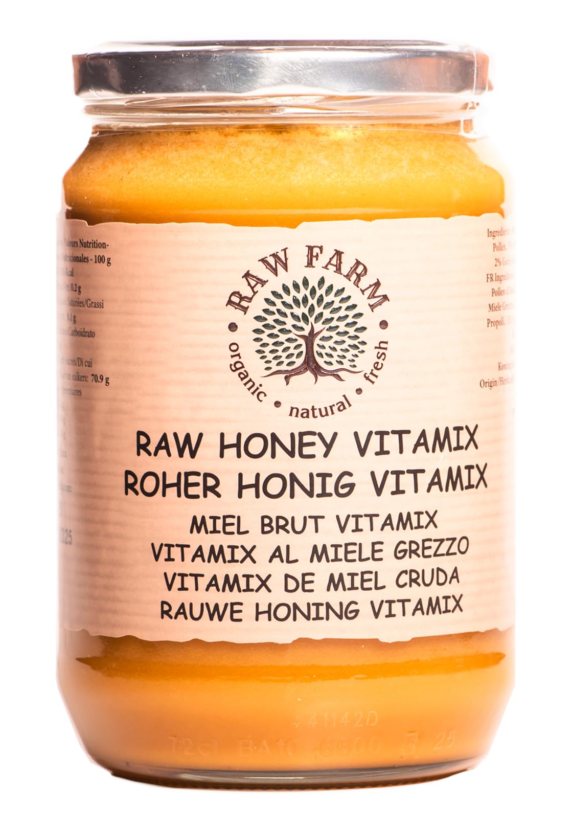 Raw Farm - Raw Honey VitaMix with Royal Jelly, Bee Pollen & Propolis 900 g - Single-Origin, Unfiltered, Unheated, Superblend by Raw Farm Beekeepers
