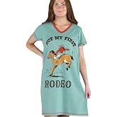 Lazy One Women's Novelty Cotton Nightgown, Cute V-neck Womens Sleep Shirts | Novelty Nightshirt, Women’s Sleepwear, Gifts For Women, Lightweight Night gown, Sleep Dress, Soft Cotton Sleepshirt, V-neck