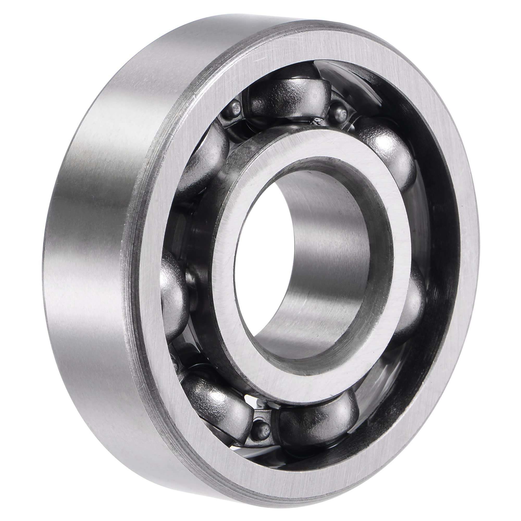 sourcing map 6304 Deep Groove Ball Bearings 20mm Bore 52mm OD 15mm Thick C3 Clearance Open Type Chrome Steel