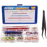 BOJACK 14 Vaules 560 pcs 2-125mm Solderless Flexible Breadboard Connecting Line Cables Breadboard Jumper Wires kit