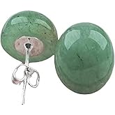 Jade Earrings Studs for Women Post Earrings Hypoallergenic Handmade Real Green Jade Jewelry for Women & Men Gift for Anniversary Graduation Back to School