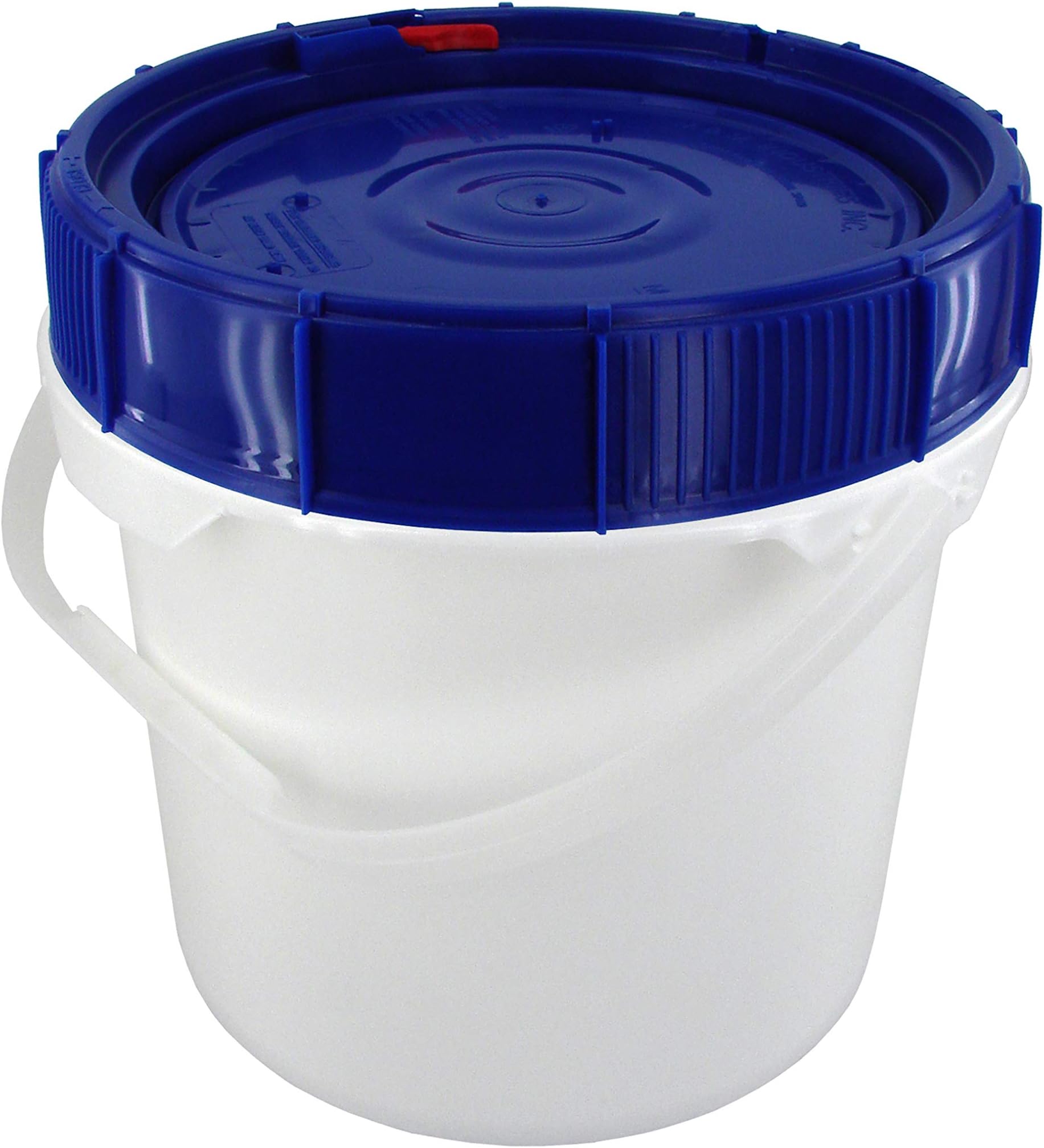Screw Top Bucket - 3.5 Gallon with Blue Lid; Heavy Duty 90 mil