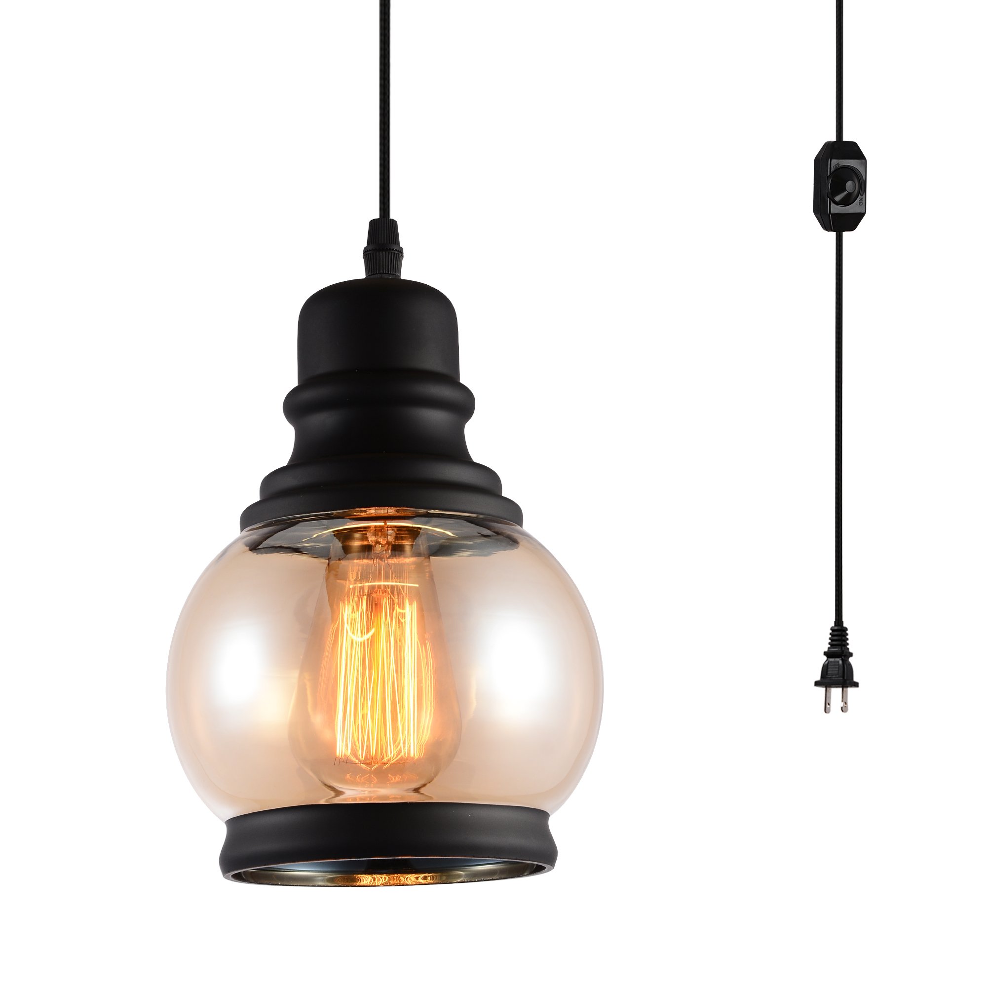 Plug In Pendant Light GoYeel 6 Lights Modern Black Chandelier For  Parlor,Reception Room, Farmhouse Candlestick Dining Room Pendant Light  Fixture PL3406BK - The Home Depot Outdoor Plug In Chandelier, image size:2000x2000
