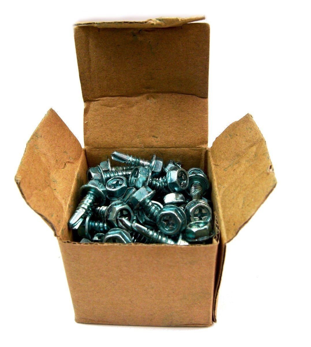 (Box of 100 pc) NEW Green Grounding Screws 3/8" Ground Screw Self Tap