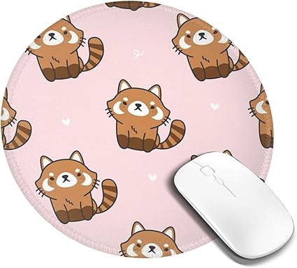 Amazon マウスパッド 可愛い おしゃれ かわいい かわいい 赤い アライグマ 小型 レーザー 光学式マウス対応 直径cm 円形 滑り止め プリント 仕事 ゲーム ラバー 丸型 ゴム製 個性的 おもしろい 家電 カメラ