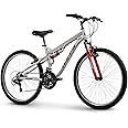 Huffy Stone Mountain Hardtail Mountain Bike for Boys/Girls/Men/Women, 20"/24"/26" Sizes, 6 or 21 Speed Shimano Twist Shifting, Front or Dual Suspension, Comfort Saddle, Sleek Colors