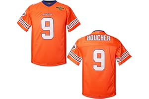 MESOSPERO Youth Bobby Boucher Jersey 9 The Waterboy Sandler 50th Anniversary Movie Football Jersey for Boy's Girl's Orange