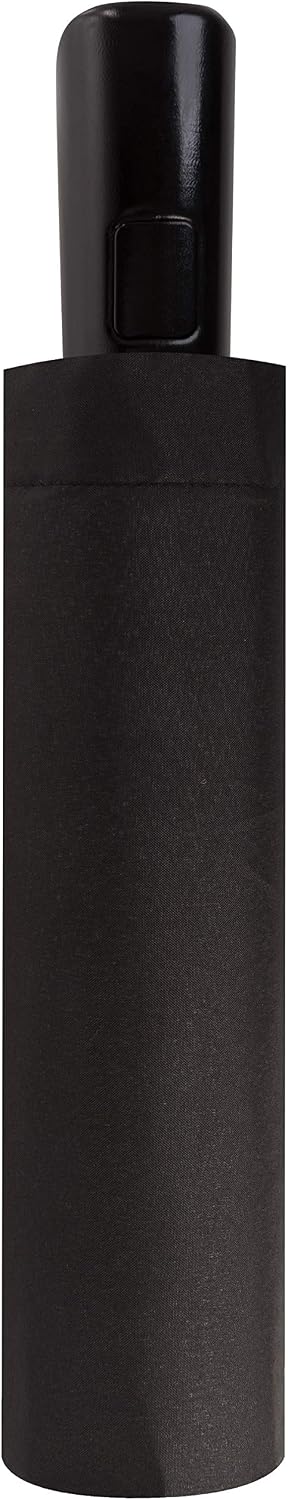 Doppler Pocket Umbrella Fiber Magic Major - Wind Tunnel Tested - Automatic Open and Close - Black, Black, Mediana